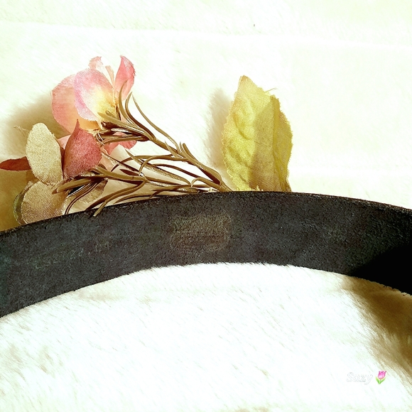 LEVI'S Leather Belt, Smokey Grey, Steel Buckle - Picture 3 of 4